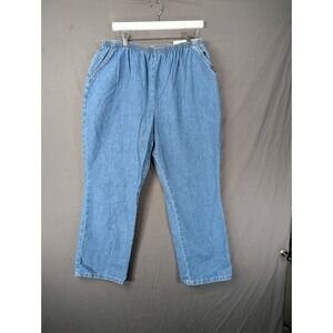 Chic Comfort Collection Blue Denim Elastic Waist Pants 18P New‎ 1CR66DB
